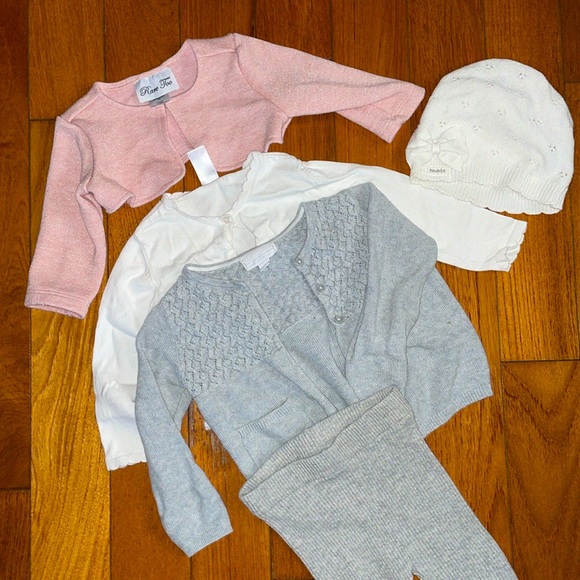 GAP knit legging beanie newbie cardigan little white company carter 12 18 mo - Picture 2 of 7
